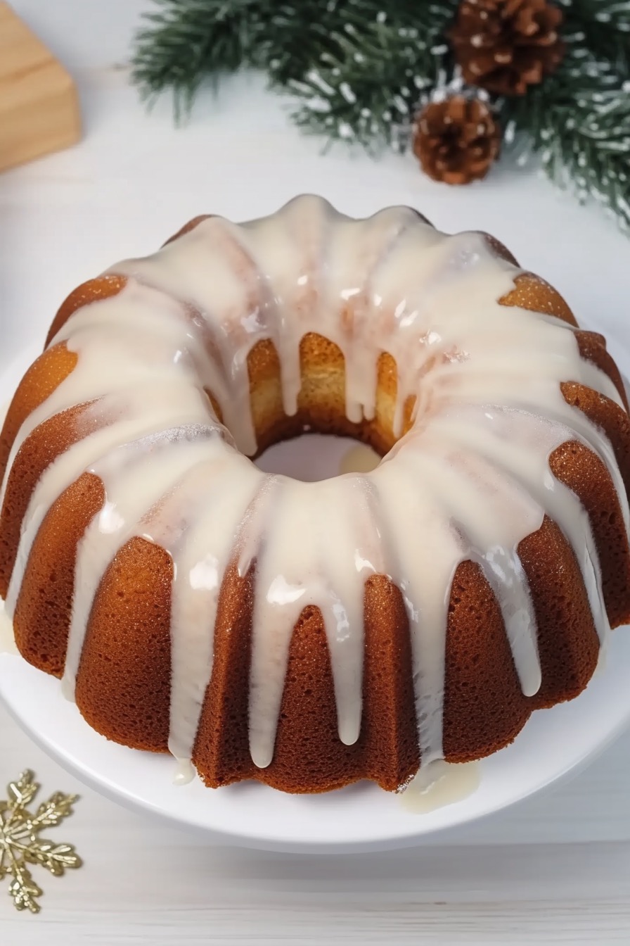 Christmas Eggnog Bundt Cake