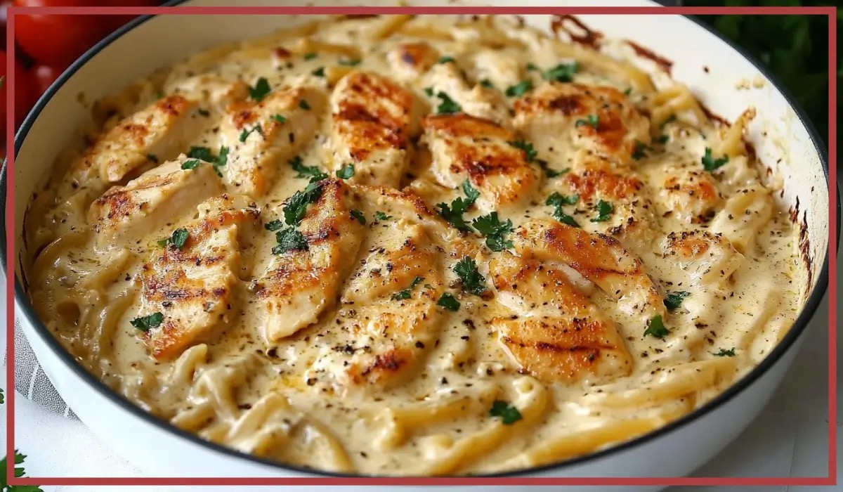 Creamy Chicken Garlic Parmesan Pasta