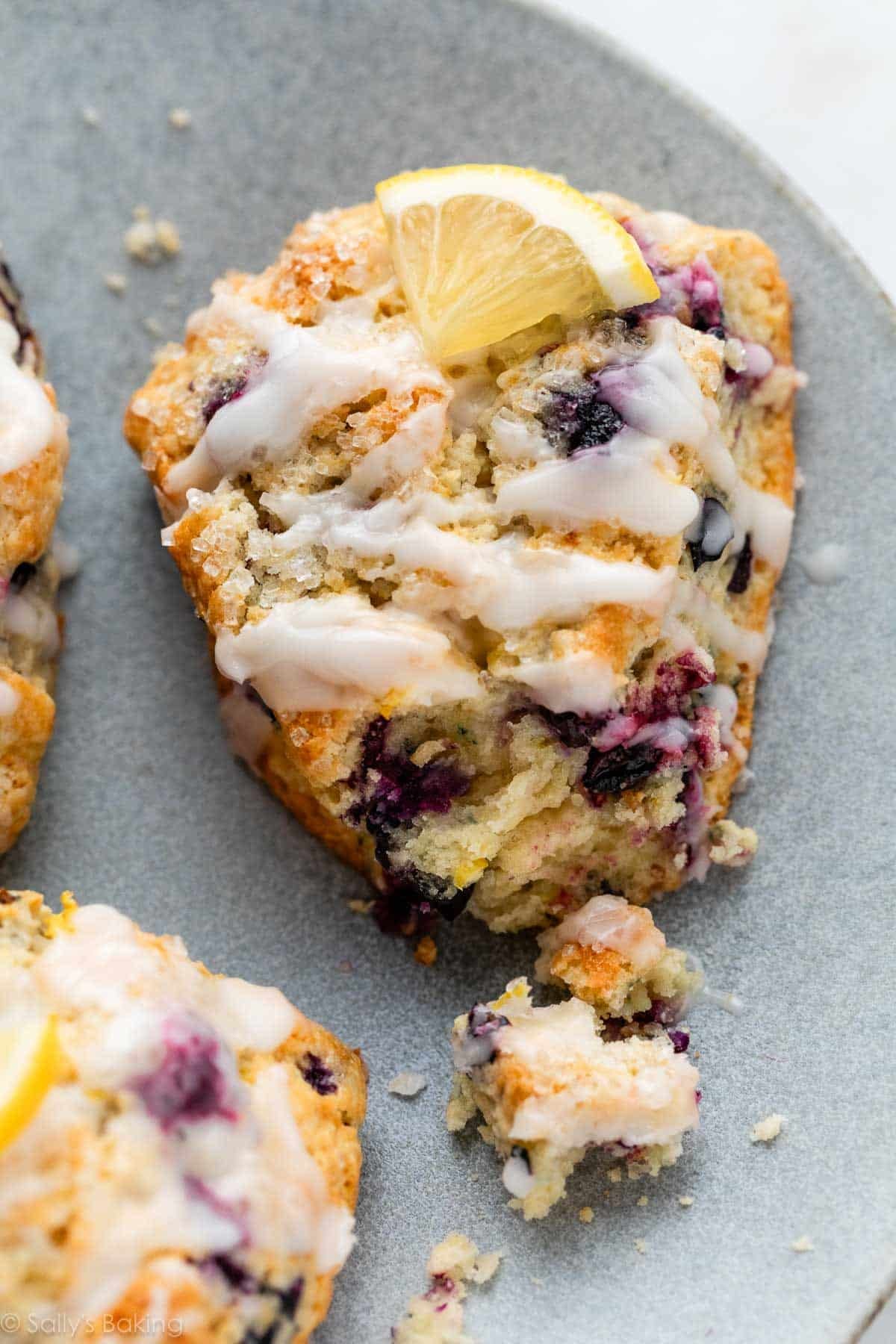 Glazed Lemon Blueberry Scones